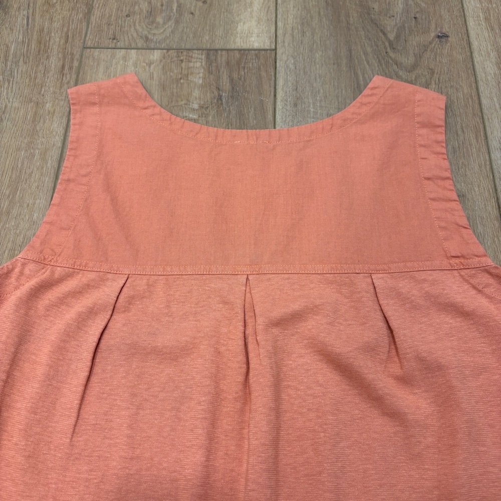 ๐POETRY๐ KNIT & WOVEN TANK TOP HEMP ORGANIC COTTON BLEND ORANGE SZ 4 - Picture 8 of 9